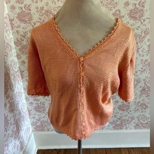 Vintage Peach Button Down Cardigan